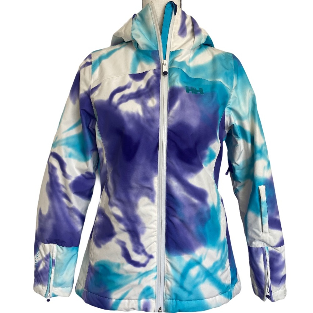 Helly Hansen White Tie Dye Ski Snowboard Jacket XS